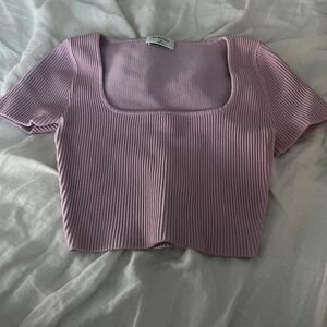 Aritzia Women's Pink Crop-top